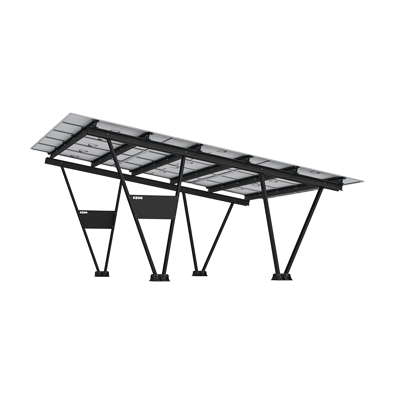 KENO kétállásos carport szerkezet, MAGNELIS, fekete (RAL 9005)